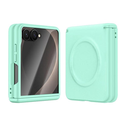 Integrated Vegan Leather Central Magnetic Phone Case, For Galaxy Z Fold8 5G, For Galaxy Z Flip8 5G