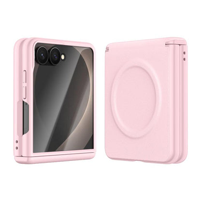Integrated Vegan Leather Central Magnetic Phone Case, For Galaxy Z Fold8 5G, For Galaxy Z Flip8 5G