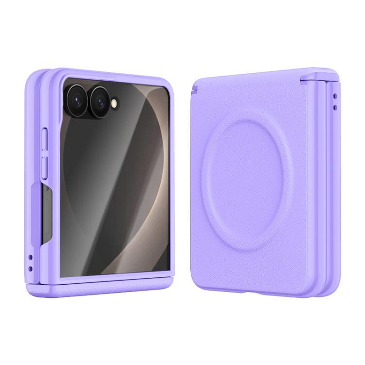 Integrated Vegan Leather Central Magnetic Phone Case, For Galaxy Z Fold8 5G, For Galaxy Z Flip8 5G