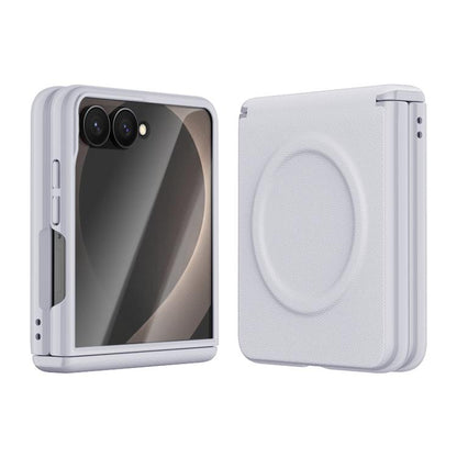 Integrated Vegan Leather Central Magnetic Phone Case, For Galaxy Z Fold8 5G, For Galaxy Z Flip8 5G