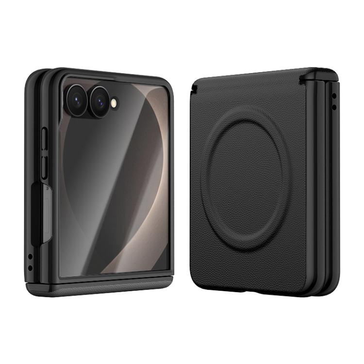 Integrated Vegan Leather Central Magnetic Phone Case, For Galaxy Z Fold8 5G, For Galaxy Z Flip8 5G