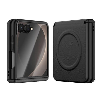 Integrated Vegan Leather Central Magnetic Phone Case, For Galaxy Z Fold8 5G, For Galaxy Z Flip8 5G