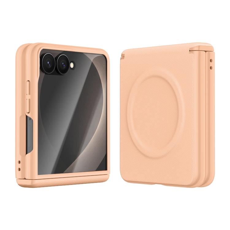Integrated Vegan Leather Central Magnetic Phone Case, For Galaxy Z Fold8 5G, For Galaxy Z Flip8 5G