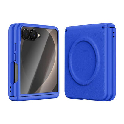 Integrated Vegan Leather Central Magnetic Phone Case, For Galaxy Z Fold8 5G, For Galaxy Z Flip8 5G