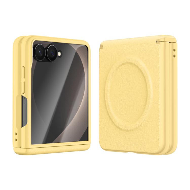 Integrated Vegan Leather Central Magnetic Phone Case, For Galaxy Z Fold8 5G, For Galaxy Z Flip8 5G