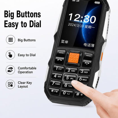 W2022 Rugged Phone, 1.77 inch, SC6531DA, Network: 2G, Dual SIM, BT, Torch