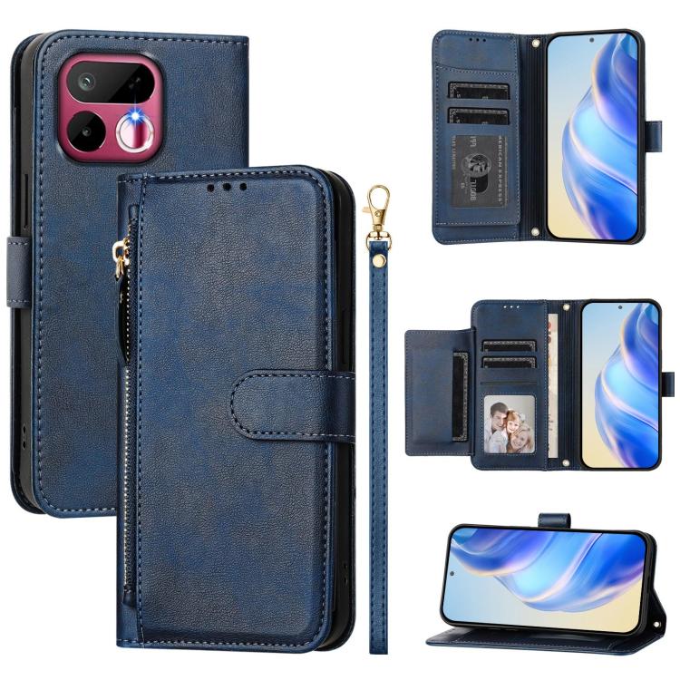 Multi-Card Slots Zipper Wallet Leather Phone Case, For Realme 16T 5G, For Realme C100 5G / C85 4G / 5G / C83 5G, For Realme P4x 5G