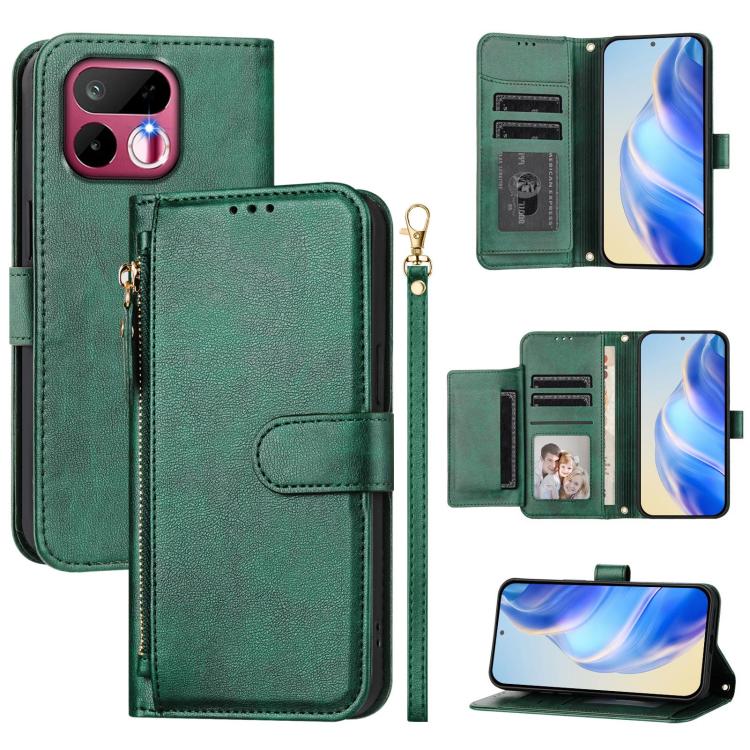Multi-Card Slots Zipper Wallet Leather Phone Case, For Realme 16T 5G, For Realme C100 5G / C85 4G / 5G / C83 5G, For Realme P4x 5G