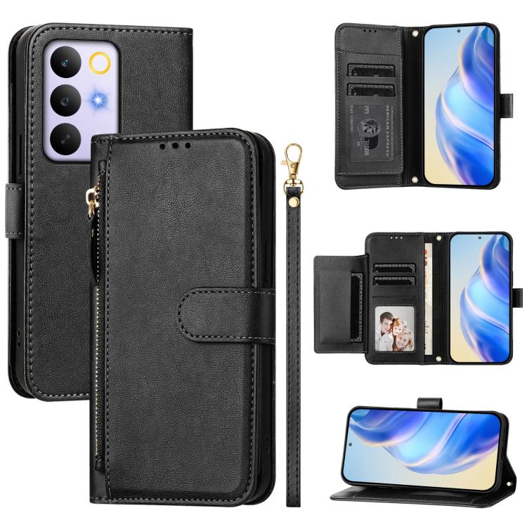 Multi-Card Slots Zipper Wallet Leather Phone Case, For Realme 16T 5G, For Realme C100 5G / C85 4G / 5G / C83 5G, For Realme P4x 5G