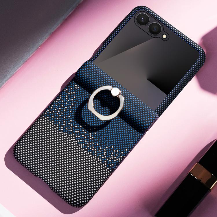 Rainbow Plaid Shell-Film Integrated Shockproof Phone Case, For Galaxy Z Flip8 5G