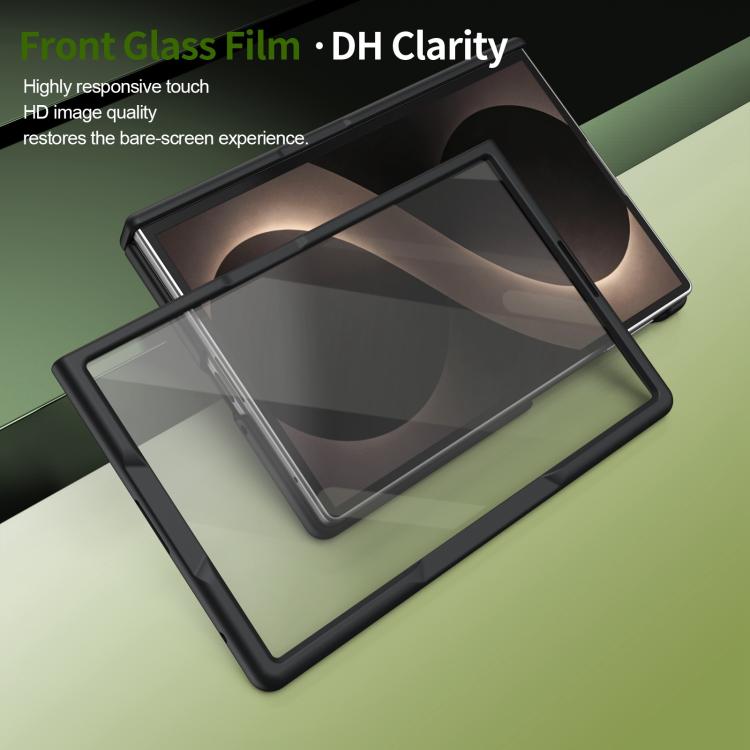 Rotation Magnetic Ring Holder Hinge Integrated Film Phone Case, For  Galaxy Z Fold8 5G, For Galaxy Z Fold8 Ultra 5G, For Galaxy Z Flip8 5G, For Galaxy Z Fold7 5G, For Galaxy Z Flip7 5G, For Galaxy Z Flip6 5G, For Galaxy Z Fold6 5G, For Galaxy Z Fold5 5...