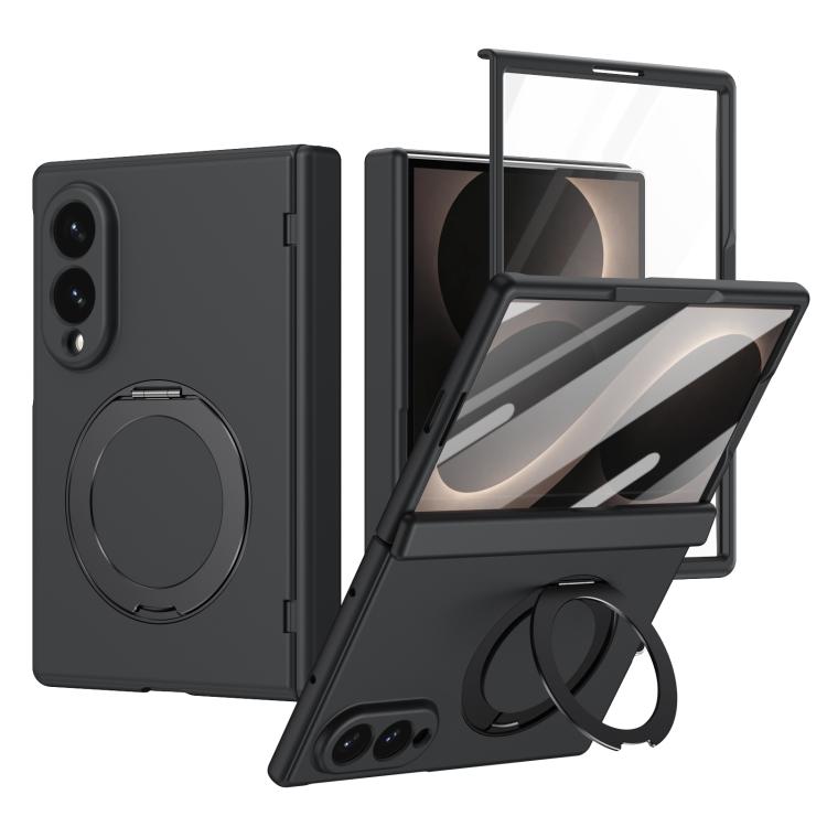 Rotation Magnetic Ring Holder Hinge Integrated Film Phone Case, For  Galaxy Z Fold8 5G, For Galaxy Z Fold8 Ultra 5G, For Galaxy Z Flip8 5G, For Galaxy Z Fold7 5G, For Galaxy Z Flip7 5G, For Galaxy Z Flip6 5G, For Galaxy Z Fold6 5G, For Galaxy Z Fold5 5...