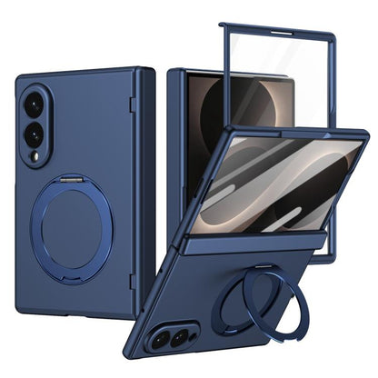 Rotation Magnetic Ring Holder Hinge Integrated Film Phone Case, For  Galaxy Z Fold8 5G, For Galaxy Z Fold8 Ultra 5G, For Galaxy Z Flip8 5G, For Galaxy Z Fold7 5G, For Galaxy Z Flip7 5G, For Galaxy Z Flip6 5G, For Galaxy Z Fold6 5G, For Galaxy Z Fold5 5...