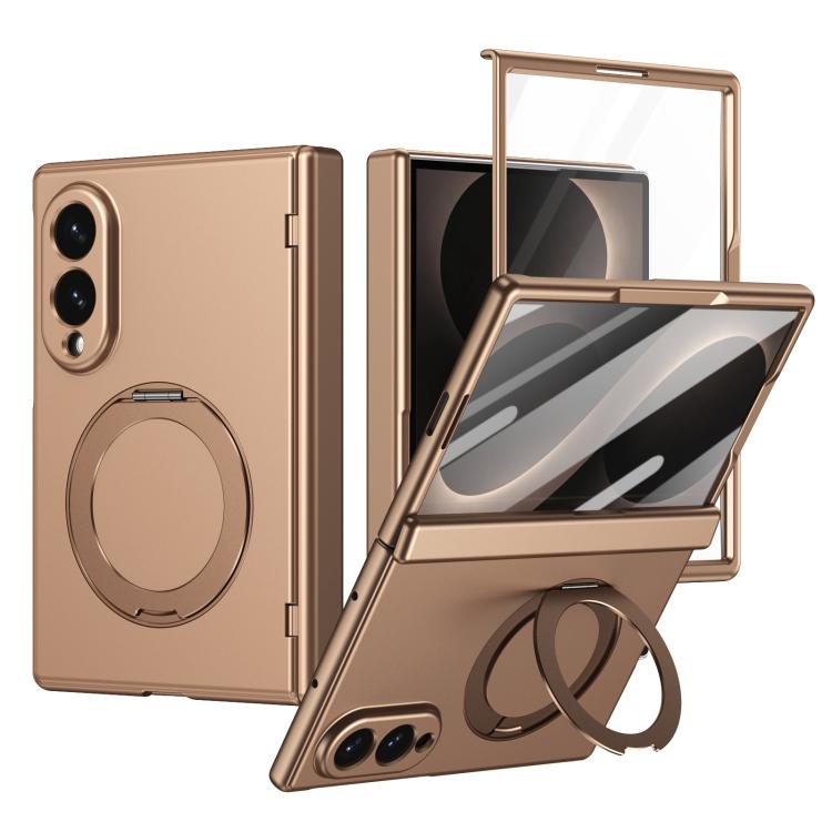 Rotation Magnetic Ring Holder Hinge Integrated Film Phone Case, For  Galaxy Z Fold8 5G, For Galaxy Z Fold8 Ultra 5G, For Galaxy Z Flip8 5G, For Galaxy Z Fold7 5G, For Galaxy Z Flip7 5G, For Galaxy Z Flip6 5G, For Galaxy Z Fold6 5G, For Galaxy Z Fold5 5...