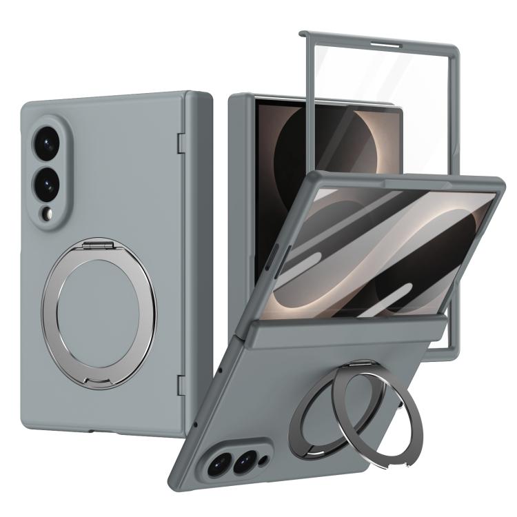 Rotation Magnetic Ring Holder Hinge Integrated Film Phone Case, For  Galaxy Z Fold8 5G, For Galaxy Z Fold8 Ultra 5G, For Galaxy Z Flip8 5G, For Galaxy Z Fold7 5G, For Galaxy Z Flip7 5G, For Galaxy Z Flip6 5G, For Galaxy Z Fold6 5G, For Galaxy Z Fold5 5...