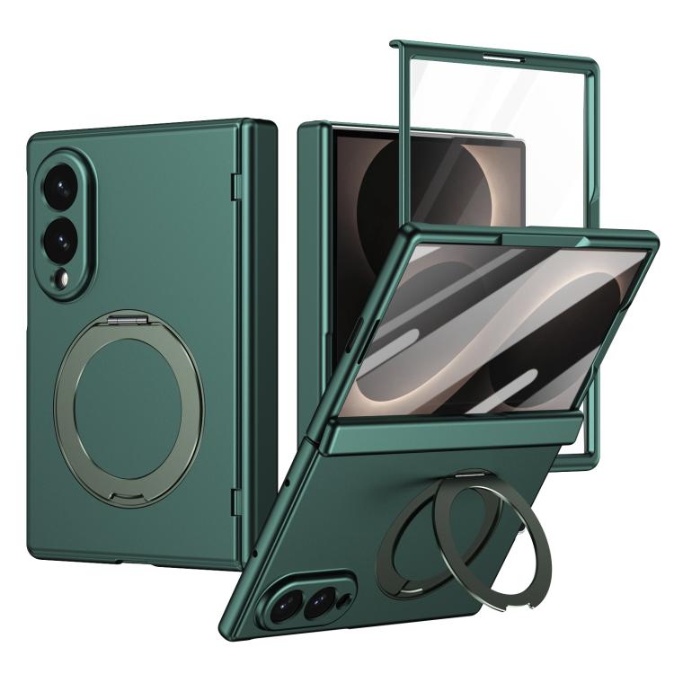Rotation Magnetic Ring Holder Hinge Integrated Film Phone Case, For  Galaxy Z Fold8 5G, For Galaxy Z Fold8 Ultra 5G, For Galaxy Z Flip8 5G, For Galaxy Z Fold7 5G, For Galaxy Z Flip7 5G, For Galaxy Z Flip6 5G, For Galaxy Z Fold6 5G, For Galaxy Z Fold5 5...