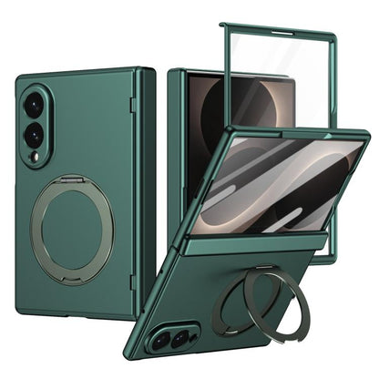 Rotation Magnetic Ring Holder Hinge Integrated Film Phone Case, For  Galaxy Z Fold8 5G, For Galaxy Z Fold8 Ultra 5G, For Galaxy Z Flip8 5G, For Galaxy Z Fold7 5G, For Galaxy Z Flip7 5G, For Galaxy Z Flip6 5G, For Galaxy Z Fold6 5G, For Galaxy Z Fold5 5...