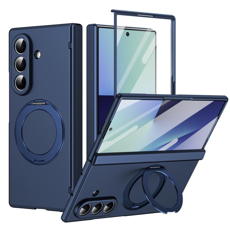 Rotation Magnetic Ring Holder Hinge Integrated Film Phone Case, For  Galaxy Z Fold8 5G, For Galaxy Z Fold8 Ultra 5G, For Galaxy Z Flip8 5G, For Galaxy Z Fold7 5G, For Galaxy Z Flip7 5G, For Galaxy Z Flip6 5G, For Galaxy Z Fold6 5G, For Galaxy Z Fold5 5...