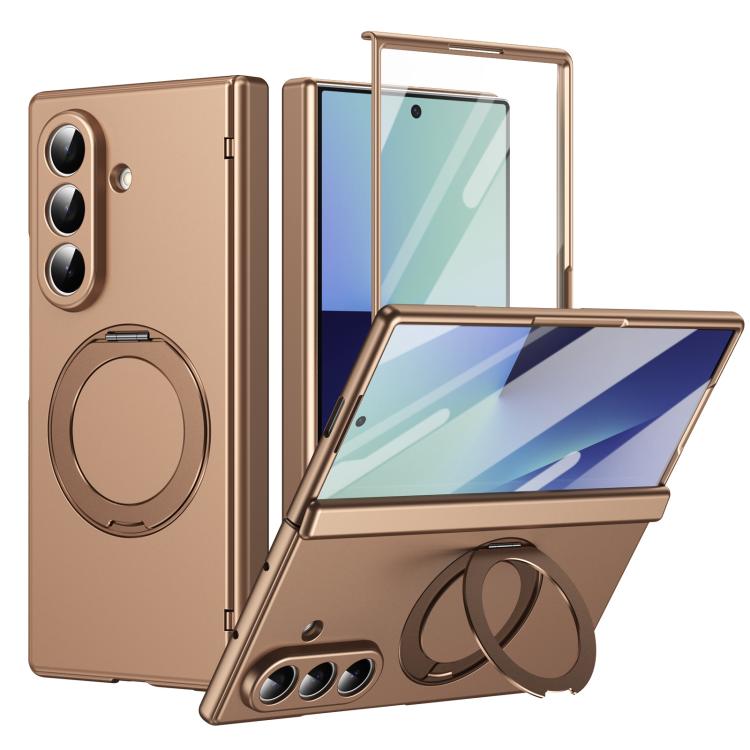 Rotation Magnetic Ring Holder Hinge Integrated Film Phone Case, For  Galaxy Z Fold8 5G, For Galaxy Z Fold8 Ultra 5G, For Galaxy Z Flip8 5G, For Galaxy Z Fold7 5G, For Galaxy Z Flip7 5G, For Galaxy Z Flip6 5G, For Galaxy Z Fold6 5G, For Galaxy Z Fold5 5...