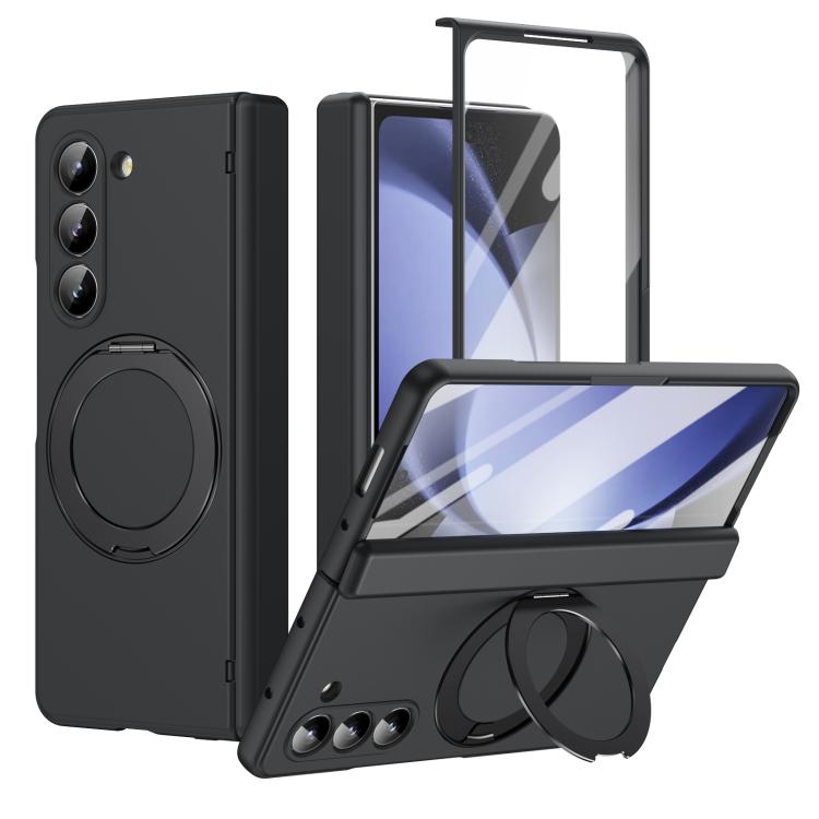 Rotation Magnetic Ring Holder Hinge Integrated Film Phone Case, For  Galaxy Z Fold8 5G, For Galaxy Z Fold8 Ultra 5G, For Galaxy Z Flip8 5G, For Galaxy Z Fold7 5G, For Galaxy Z Flip7 5G, For Galaxy Z Flip6 5G, For Galaxy Z Fold6 5G, For Galaxy Z Fold5 5...