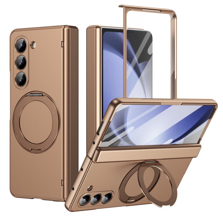 Rotation Magnetic Ring Holder Hinge Integrated Film Phone Case, For  Galaxy Z Fold8 5G, For Galaxy Z Fold8 Ultra 5G, For Galaxy Z Flip8 5G, For Galaxy Z Fold7 5G, For Galaxy Z Flip7 5G, For Galaxy Z Flip6 5G, For Galaxy Z Fold6 5G, For Galaxy Z Fold5 5...