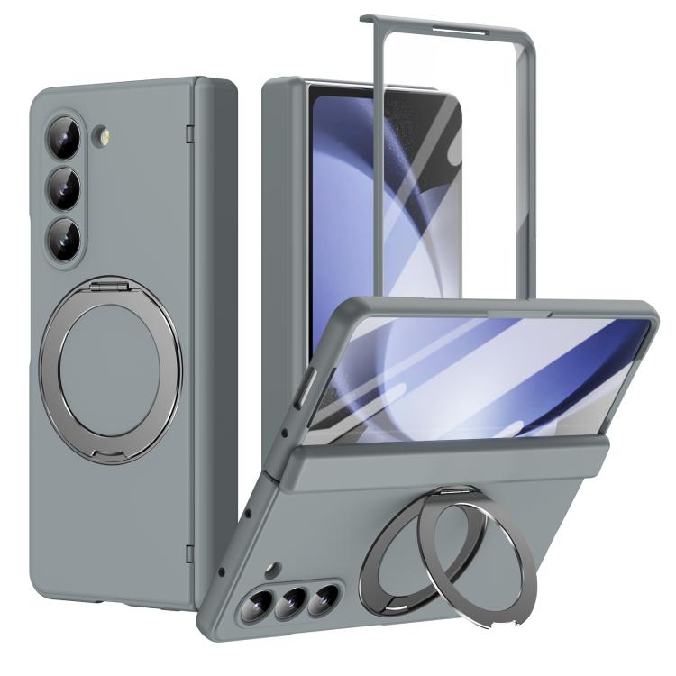 Rotation Magnetic Ring Holder Hinge Integrated Film Phone Case, For  Galaxy Z Fold8 5G, For Galaxy Z Fold8 Ultra 5G, For Galaxy Z Flip8 5G, For Galaxy Z Fold7 5G, For Galaxy Z Flip7 5G, For Galaxy Z Flip6 5G, For Galaxy Z Fold6 5G, For Galaxy Z Fold5 5...