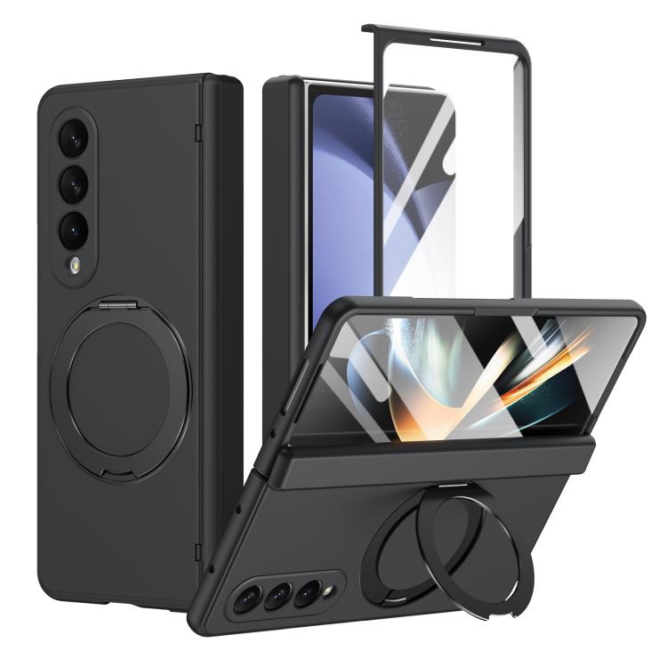 Rotation Magnetic Ring Holder Hinge Integrated Film Phone Case, For  Galaxy Z Fold8 5G, For Galaxy Z Fold8 Ultra 5G, For Galaxy Z Flip8 5G, For Galaxy Z Fold7 5G, For Galaxy Z Flip7 5G, For Galaxy Z Flip6 5G, For Galaxy Z Fold6 5G, For Galaxy Z Fold5 5...