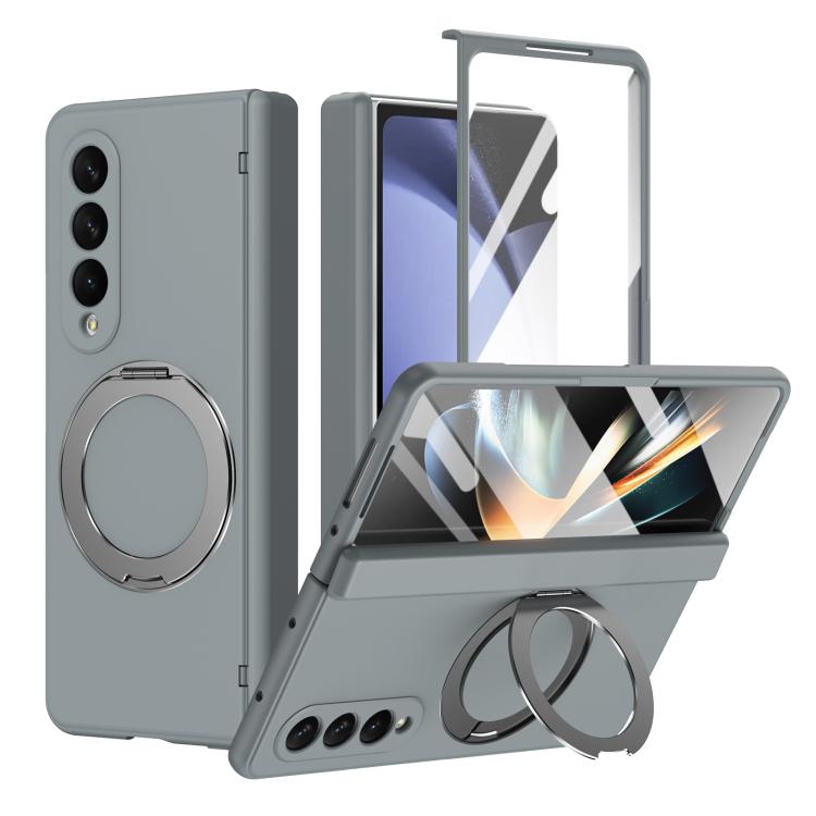 Rotation Magnetic Ring Holder Hinge Integrated Film Phone Case, For  Galaxy Z Fold8 5G, For Galaxy Z Fold8 Ultra 5G, For Galaxy Z Flip8 5G, For Galaxy Z Fold7 5G, For Galaxy Z Flip7 5G, For Galaxy Z Flip6 5G, For Galaxy Z Fold6 5G, For Galaxy Z Fold5 5...