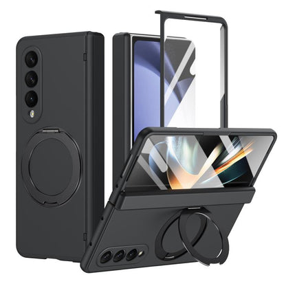 Rotation Magnetic Ring Holder Hinge Integrated Film Phone Case, For  Galaxy Z Fold8 5G, For Galaxy Z Fold8 Ultra 5G, For Galaxy Z Flip8 5G, For Galaxy Z Fold7 5G, For Galaxy Z Flip7 5G, For Galaxy Z Flip6 5G, For Galaxy Z Fold6 5G, For Galaxy Z Fold5 5...
