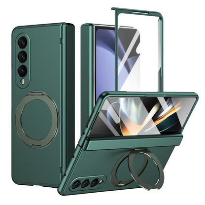 Rotation Magnetic Ring Holder Hinge Integrated Film Phone Case, For  Galaxy Z Fold8 5G, For Galaxy Z Fold8 Ultra 5G, For Galaxy Z Flip8 5G, For Galaxy Z Fold7 5G, For Galaxy Z Flip7 5G, For Galaxy Z Flip6 5G, For Galaxy Z Fold6 5G, For Galaxy Z Fold5 5...