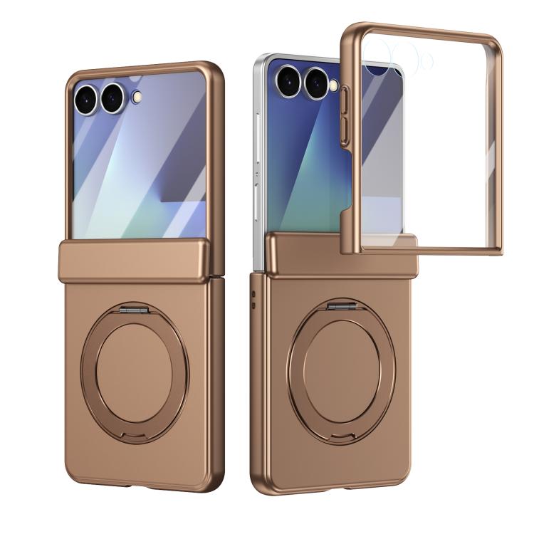 Rotation Magnetic Ring Holder Hinge Integrated Film Phone Case, For  Galaxy Z Fold8 5G, For Galaxy Z Fold8 Ultra 5G, For Galaxy Z Flip8 5G, For Galaxy Z Fold7 5G, For Galaxy Z Flip7 5G, For Galaxy Z Flip6 5G, For Galaxy Z Fold6 5G, For Galaxy Z Fold5 5...