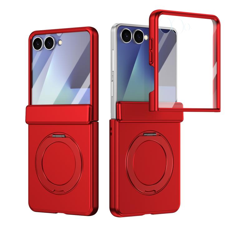 Rotation Magnetic Ring Holder Hinge Integrated Film Phone Case, For  Galaxy Z Fold8 5G, For Galaxy Z Fold8 Ultra 5G, For Galaxy Z Flip8 5G, For Galaxy Z Fold7 5G, For Galaxy Z Flip7 5G, For Galaxy Z Flip6 5G, For Galaxy Z Fold6 5G, For Galaxy Z Fold5 5...