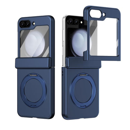 Rotation Magnetic Ring Holder Hinge Integrated Film Phone Case, For  Galaxy Z Fold8 5G, For Galaxy Z Fold8 Ultra 5G, For Galaxy Z Flip8 5G, For Galaxy Z Fold7 5G, For Galaxy Z Flip7 5G, For Galaxy Z Flip6 5G, For Galaxy Z Fold6 5G, For Galaxy Z Fold5 5...