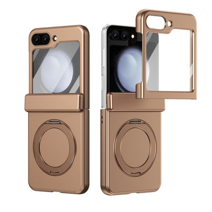 Rotation Magnetic Ring Holder Hinge Integrated Film Phone Case, For  Galaxy Z Fold8 5G, For Galaxy Z Fold8 Ultra 5G, For Galaxy Z Flip8 5G, For Galaxy Z Fold7 5G, For Galaxy Z Flip7 5G, For Galaxy Z Flip6 5G, For Galaxy Z Fold6 5G, For Galaxy Z Fold5 5...