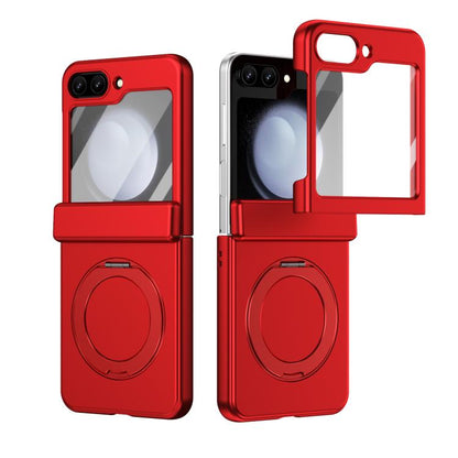 Rotation Magnetic Ring Holder Hinge Integrated Film Phone Case, For  Galaxy Z Fold8 5G, For Galaxy Z Fold8 Ultra 5G, For Galaxy Z Flip8 5G, For Galaxy Z Fold7 5G, For Galaxy Z Flip7 5G, For Galaxy Z Flip6 5G, For Galaxy Z Fold6 5G, For Galaxy Z Fold5 5...