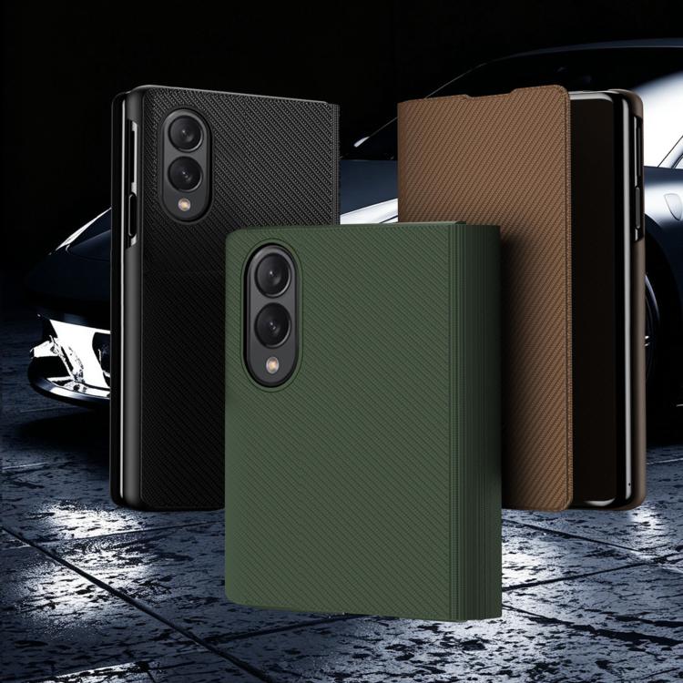 Kevlar-Texture Vegan Leather Phone Case with Holder, For  Galaxy Z Fold8 5G