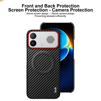 imak Ruiyi Series Red Ring Carbon Fiber Texture Magnetic Phone Case, For Redmi K90 Max 5G, For Redmi Turbo 5 Max 5G / Poco X8 Pro Max 5G, For Redmi Turbo 5 5G / Poco X8 Pro 5G, For Redmi K90 Pro Max / Poco F8 Ultra 5G, For Redmi K90 / Poco F8 Pro 5G