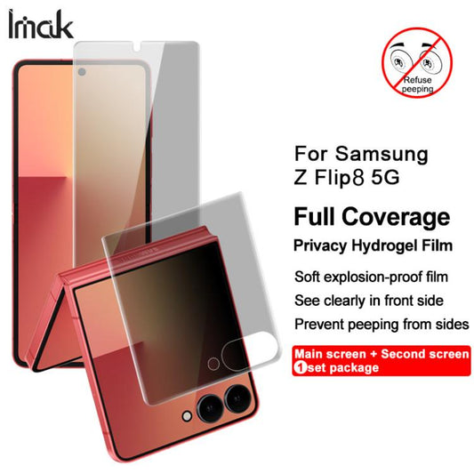 imak 1 Set Curved Full Screen Privacy Hydrogel Film III, For Galaxy Z Flip8 5G