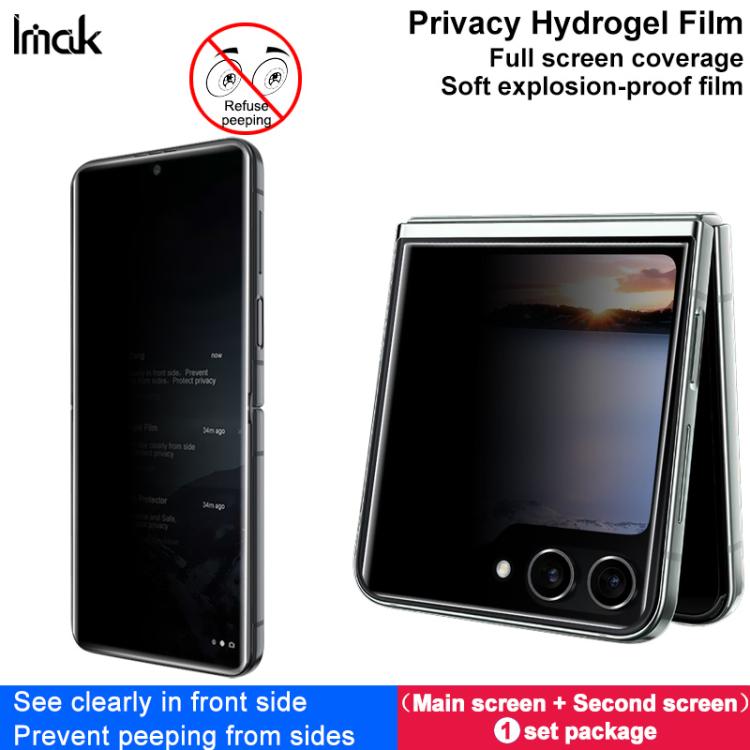 imak 1 Set Curved Full Screen Privacy Hydrogel Film III, For Galaxy Z Flip8 5G