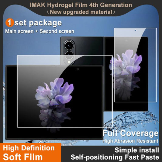 imak 4th Generation Screen Hydrogel Film Protector, Main Screen + Second Screen 1 Set, For Galaxy Z Fold8 5G, For Galaxy Z Fold8 Ultra 5G, For Galaxy Z Flip8 5G