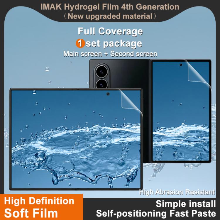imak 4th Generation Screen Hydrogel Film Protector, Main Screen + Second Screen 1 Set, For Galaxy Z Fold8 5G, For Galaxy Z Fold8 Ultra 5G, For Galaxy Z Flip8 5G
