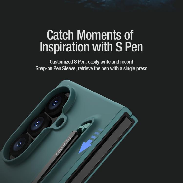 NILLKIN Fold Liquid Silicone PC Phone Case with Stylus, For Galaxy Z Fold8 Ultra 5G