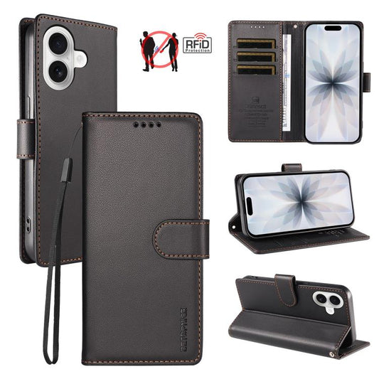 BETOPNICE Pearlescent RFID Vegan Leather Phone Case with Strap, For iPhone 18, For iPhone 18 Pro, For iPhone 18 Pro Max, For iPhone 17e / 16e, For iPhone 17 Pro Max, For iPhone 17 Pro, For iPhone 17, For iPhone Air, For iPhone 16 Pro Max               ...