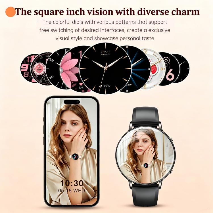 M201 1.32-inch Ultra-thin Curved Screen Women Smart Watch with Flashlight & IP68