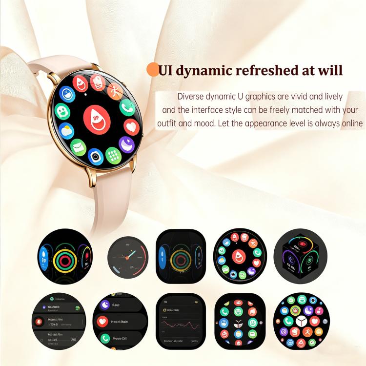 M201 1.32-inch Ultra-thin Curved Screen Women Smart Watch with Flashlight & IP68