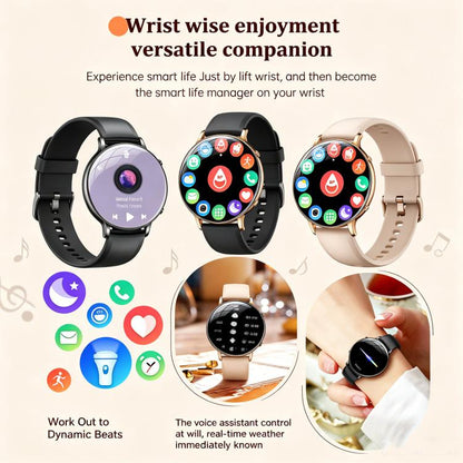 M201 1.32-inch Ultra-thin Curved Screen Women Smart Watch with Flashlight & IP68