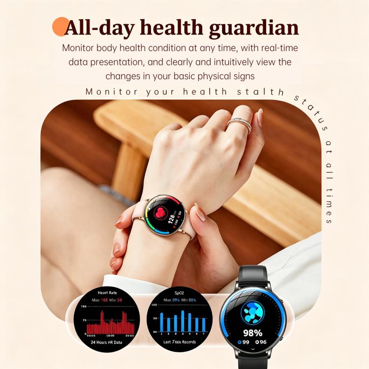 M201 1.32-inch Ultra-thin Curved Screen Women Smart Watch with Flashlight & IP68