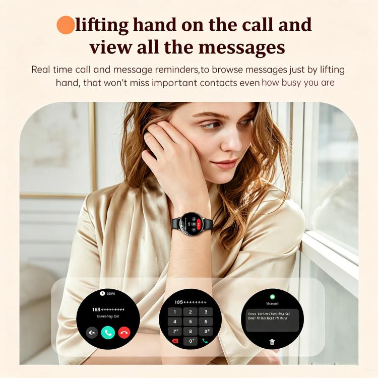 M201 1.32-inch Ultra-thin Curved Screen Women Smart Watch with Flashlight & IP68