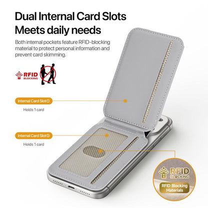 DUX DUCIS ARCH Series Rhythmic Style RFID Blocking Magnetic Wallet Card Holder