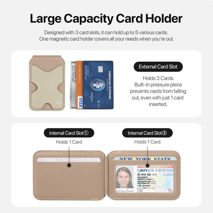 DUX DUCIS PAPO Series Butterfly Style RFID Blocking Magnetic Wallet Card Holder